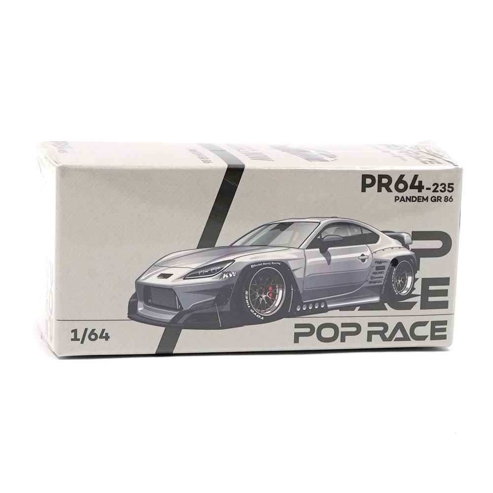 Pop Race 64-0235 1/64 Toyota GR86 Pandem Silver - Image 5