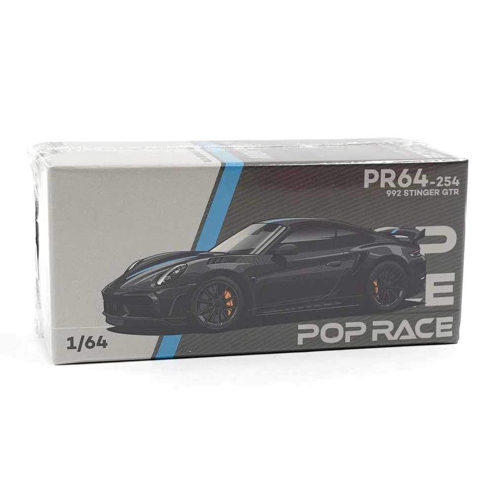 Pop Race 64-0254 1/64 992 Stinger GTR Carbon Edition (Blue Line) - Image 6