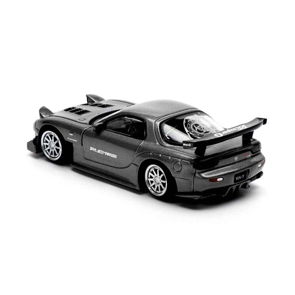Pop Race 64-0255 1/64 Mazda RX7 Re-Amemiya Gun Metal - Image 5