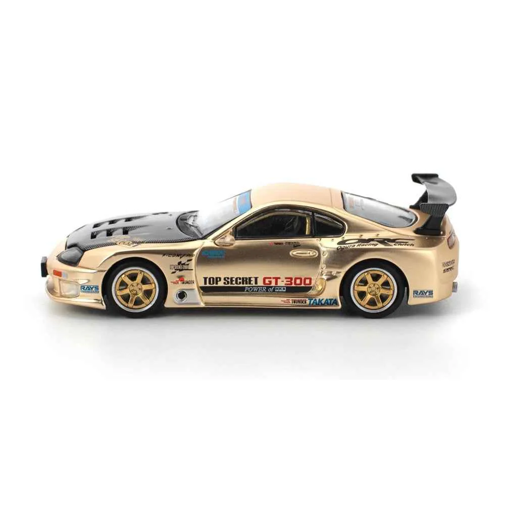 Pop Race 64-0277 1/64 Top Secret GT300 Supra Chrome Gold - Image 4