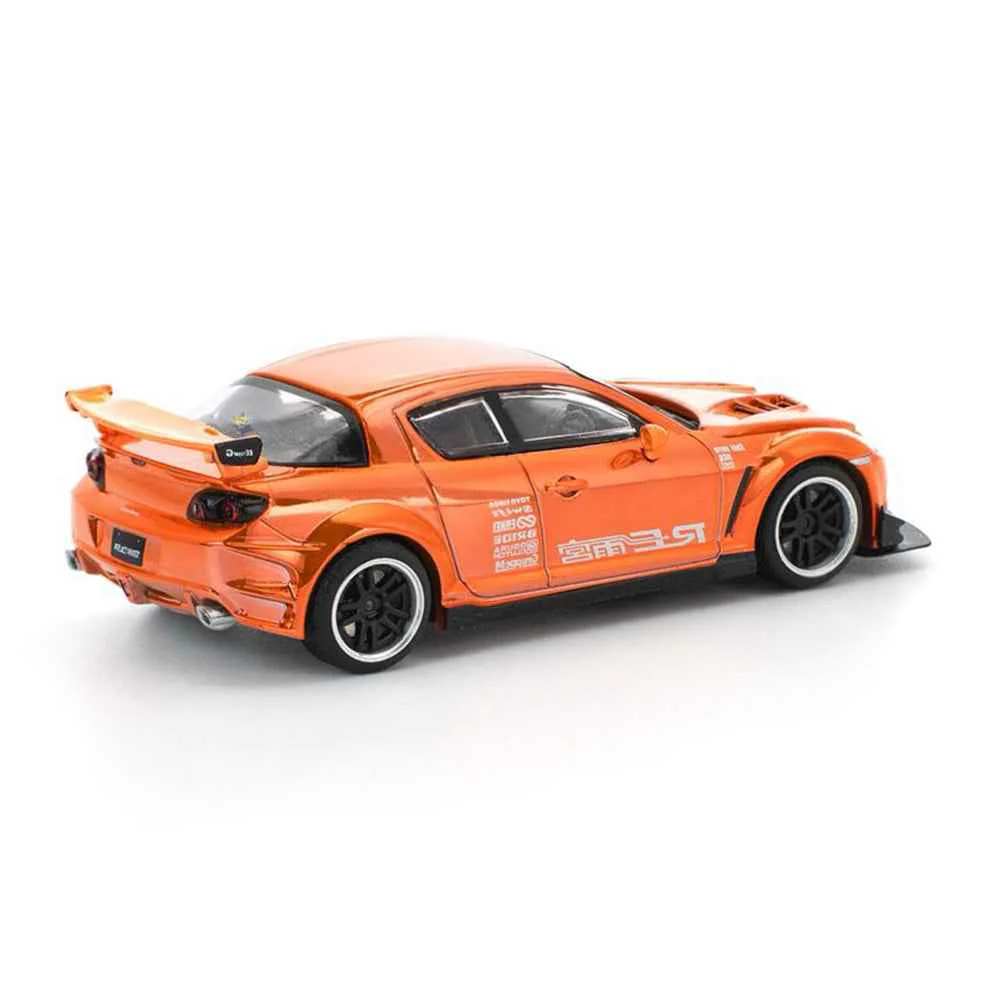 Pop Race 64-0281 1/64 Mazda RX-8 Re-Amemiya Chrome Orange - Image 3