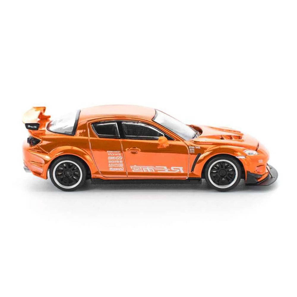 Pop Race 64-0281 1/64 Mazda RX-8 Re-Amemiya Chrome Orange - Image 4