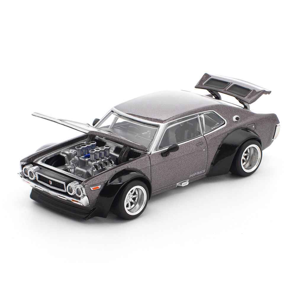 Pop Race 64-0304 1/64 Laurel C130 Metallic Grey New Tooling - Image 2
