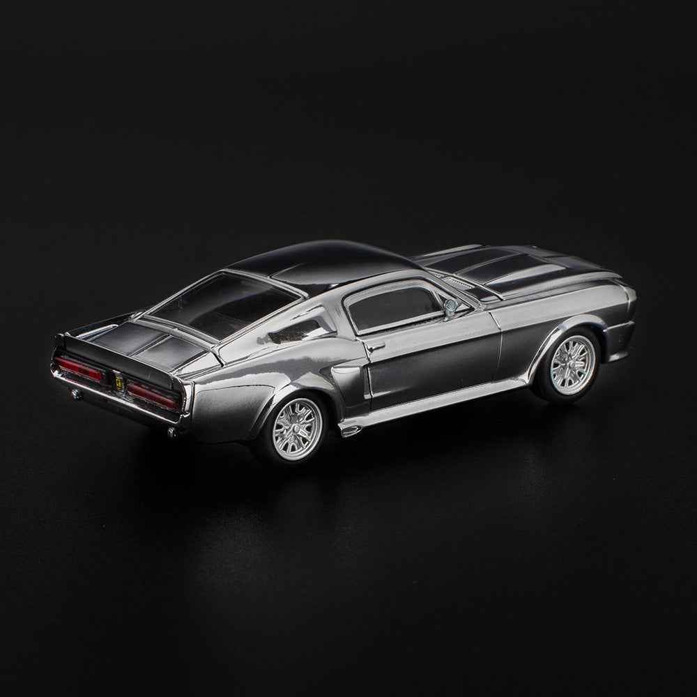 Pop Race 64-0312 1/64 Shelby Mustang GT500 Silver Chrome - Image 3