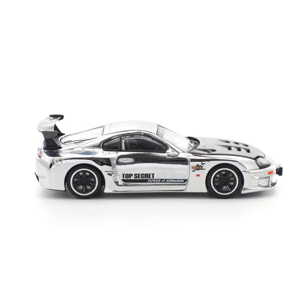 Pop Race 64-0325 1/64 Top Secret GT300 Supra Silver Chrome - Image 7