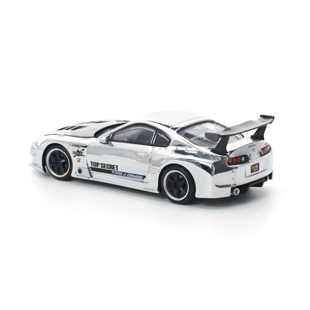 Pop Race 64-0325 1/64 Top Secret GT300 Supra Silver Chrome - Image 8