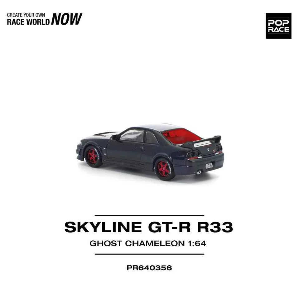 Pop Race 64-0356 1/64 Skyline GT-R R33 Ghost Chameleon - Image 7