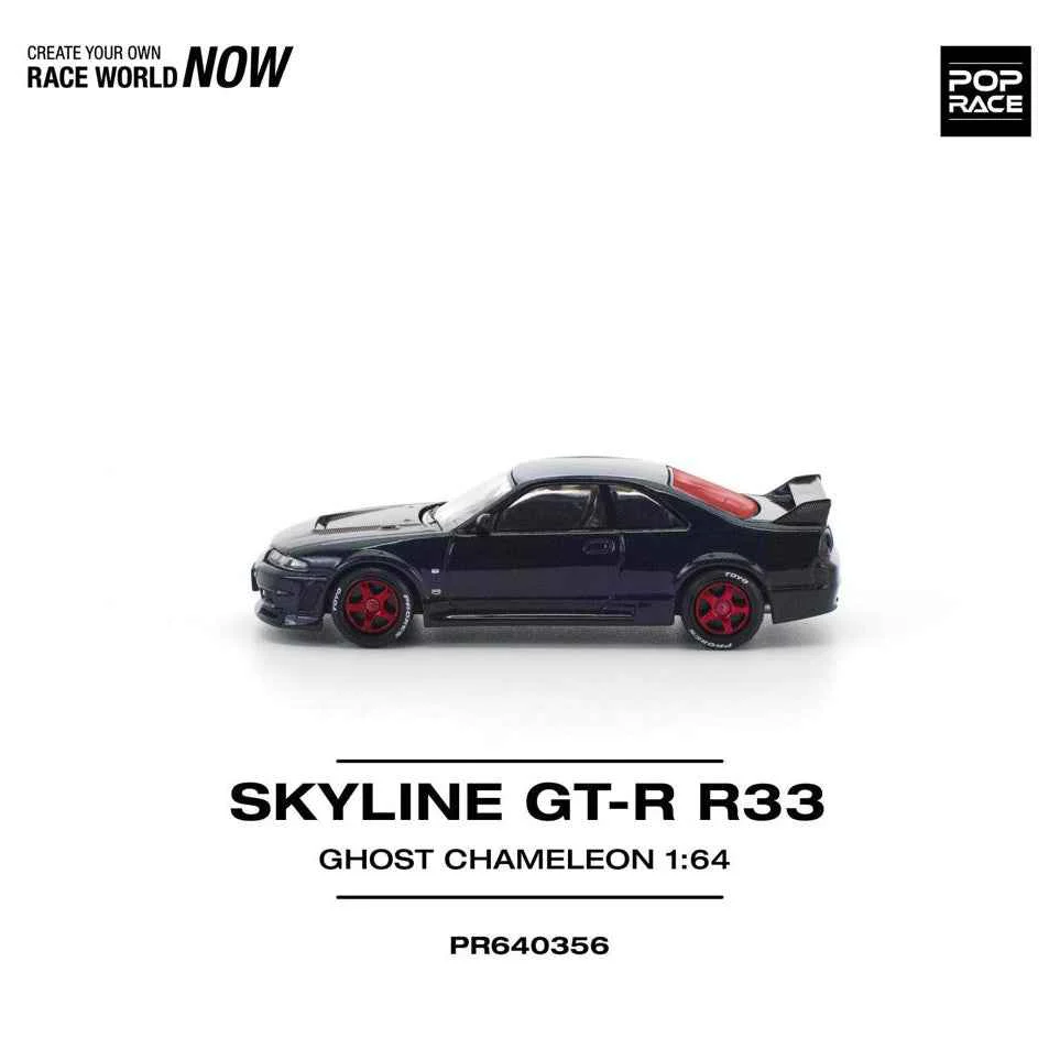 Pop Race 64-0356 1/64 Skyline GT-R R33 Ghost Chameleon - Image 8