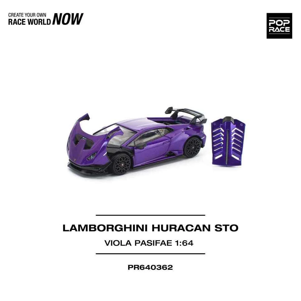 Pop Race 64-0362 1/64 Lamborghini Huracan STO Viola Pasifae - Image 10