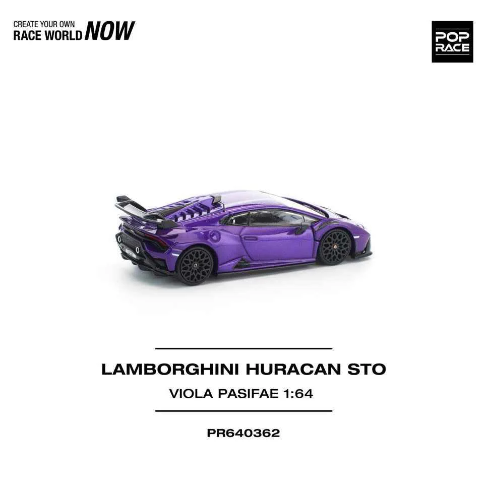Pop Race 64-0362 1/64 Lamborghini Huracan STO Viola Pasifae - Image 4