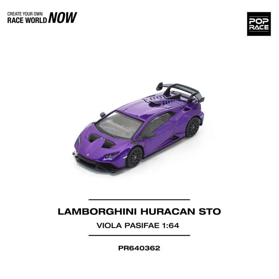 Pop Race 64-0362 1/64 Lamborghini Huracan STO Viola Pasifae - Image 7