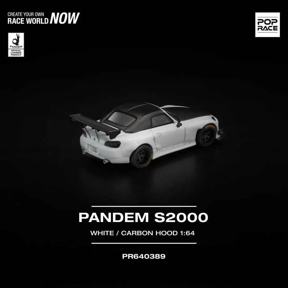 Pop Race 64-0389 1/64 Pandem S2000 Softtop White Tooling Variant - Image 10