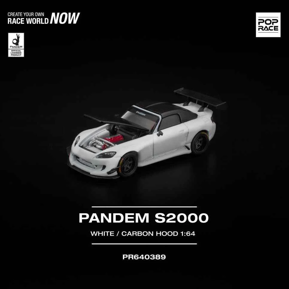 Pop Race 64-0389 1/64 Pandem S2000 Softtop White Tooling Variant - Image 11