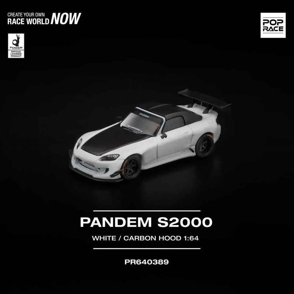 Pop Race 64-0389 1/64 Pandem S2000 Softtop White Tooling Variant - Image 12