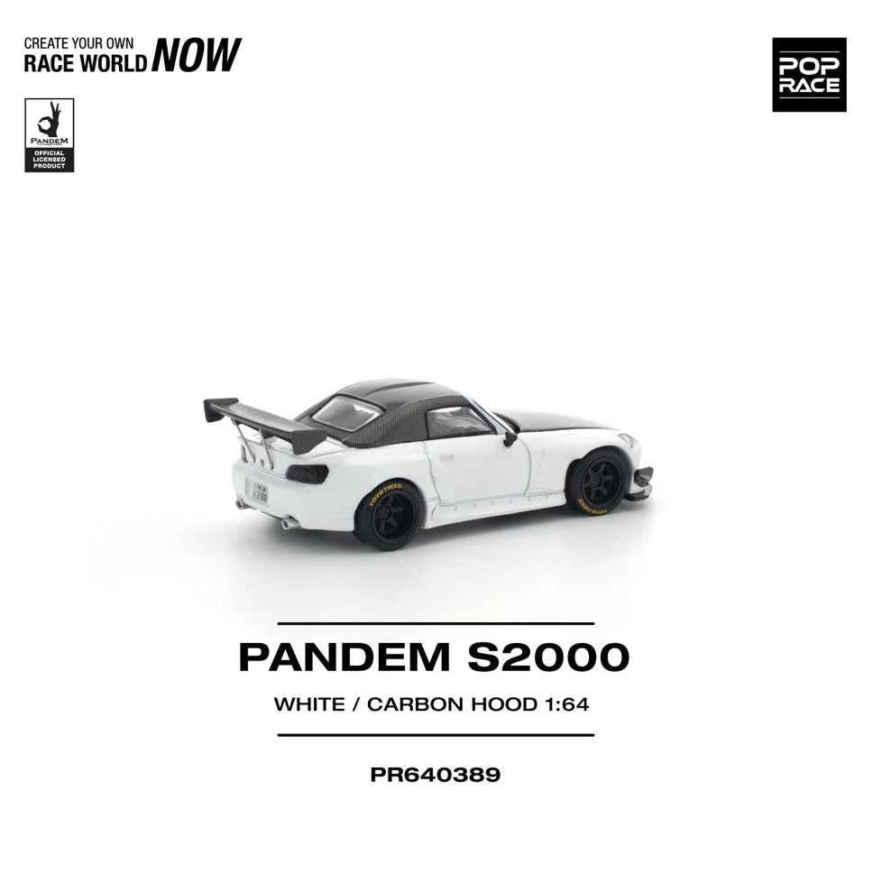 Pop Race 64-0389 1/64 Pandem S2000 Softtop White Tooling Variant - Image 6