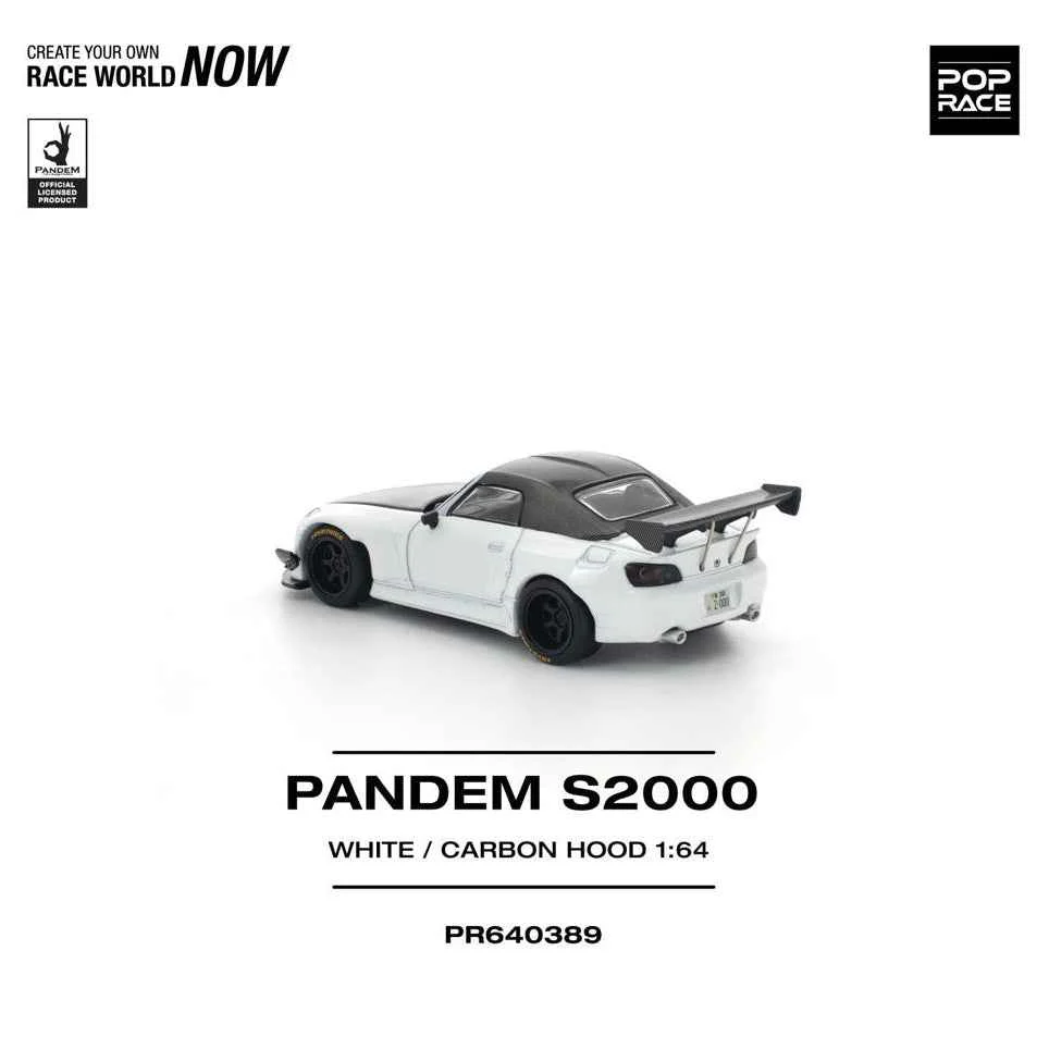 Pop Race 64-0389 1/64 Pandem S2000 Softtop White Tooling Variant - Image 7
