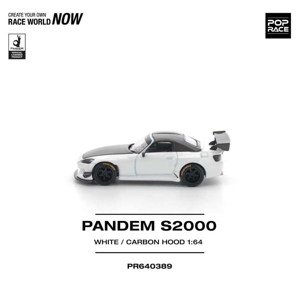 Pop Race 64-0389 1/64 Pandem S2000 Softtop White Tooling Variant - Image 8