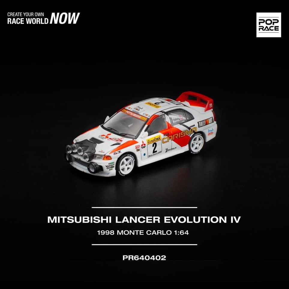 Pop Race 64-0402 1/64 Mitsubishi Lancer Evolution IV 1998 Monte Carlo Rally - Image 10