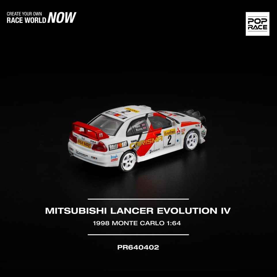 Pop Race 64-0402 1/64 Mitsubishi Lancer Evolution IV 1998 Monte Carlo Rally - Image 11
