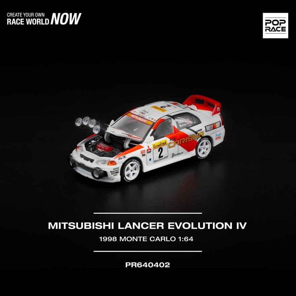 Pop Race 64-0402 1/64 Mitsubishi Lancer Evolution IV 1998 Monte Carlo Rally - Image 12