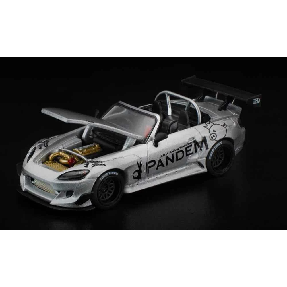 Pop Race 64-045 1/64 Pandem S2000 Silver - Image 2