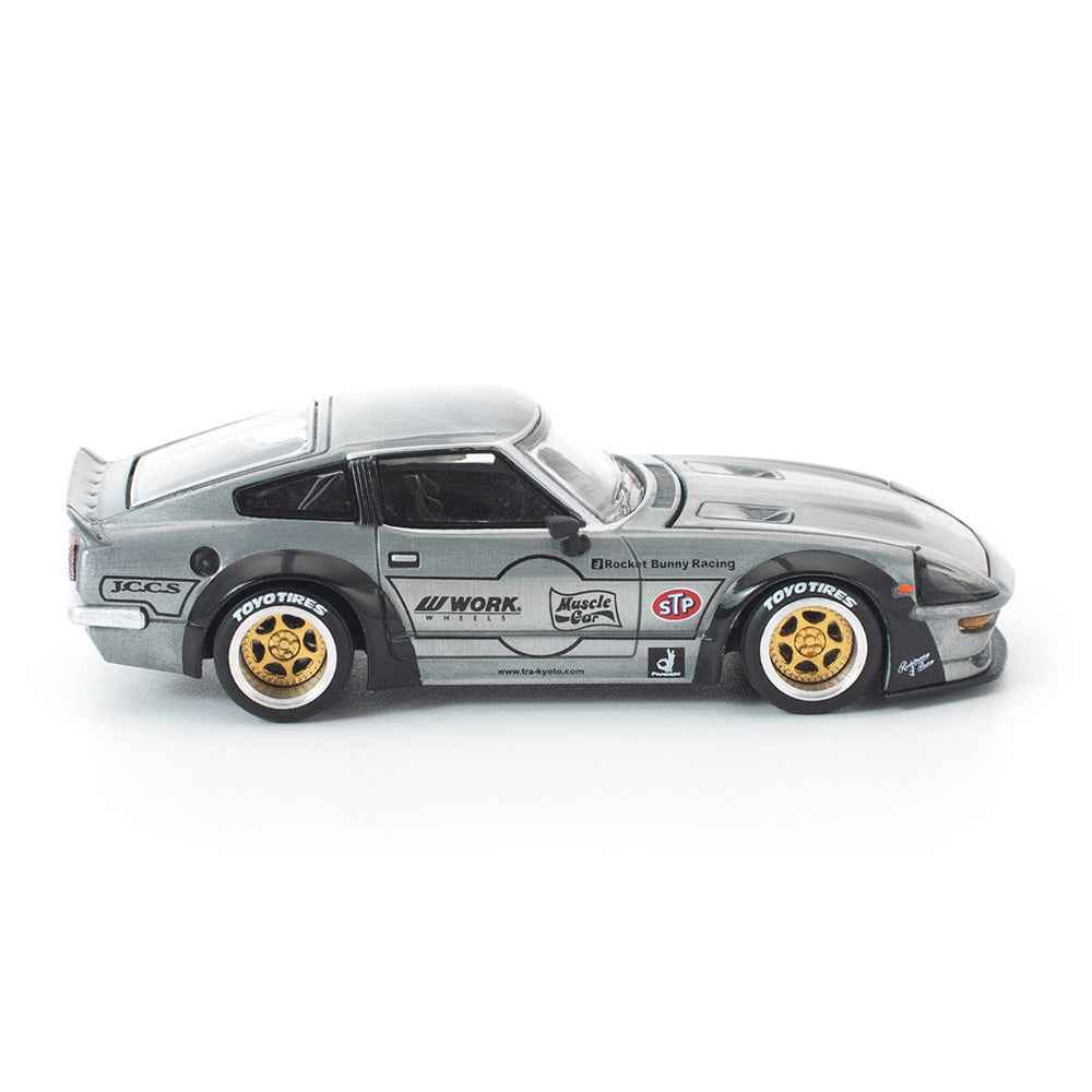 Pop Race 640410 1/64 Pandem 280ZX Raw Metal - Image 3