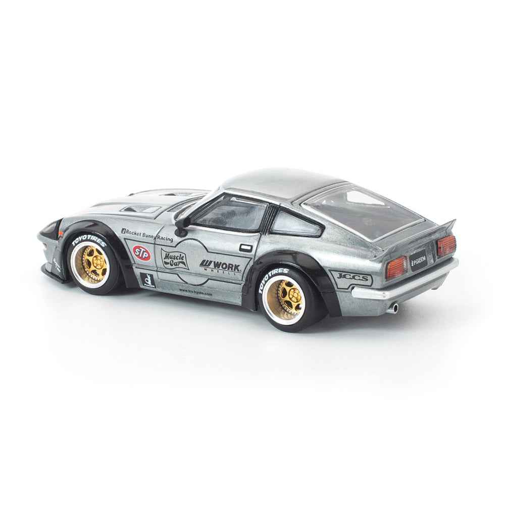 Pop Race 640410 1/64 Pandem 280ZX Raw Metal - Image 4