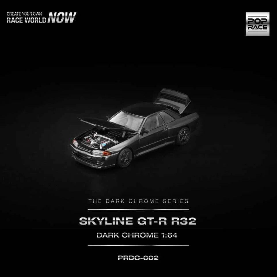 Pop Race DC002 1/64 R32 GT-R Dark Chrome - Image 11