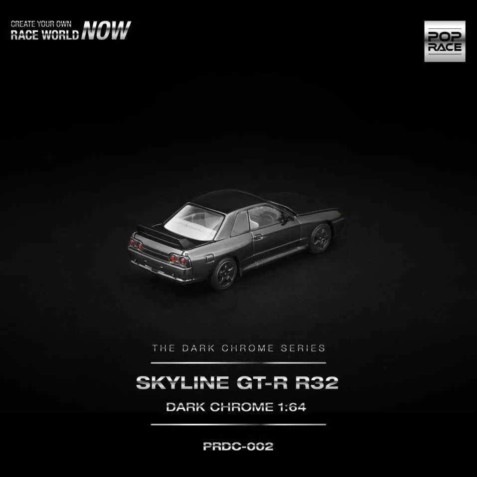 Pop Race DC002 1/64 R32 GT-R Dark Chrome - Image 12
