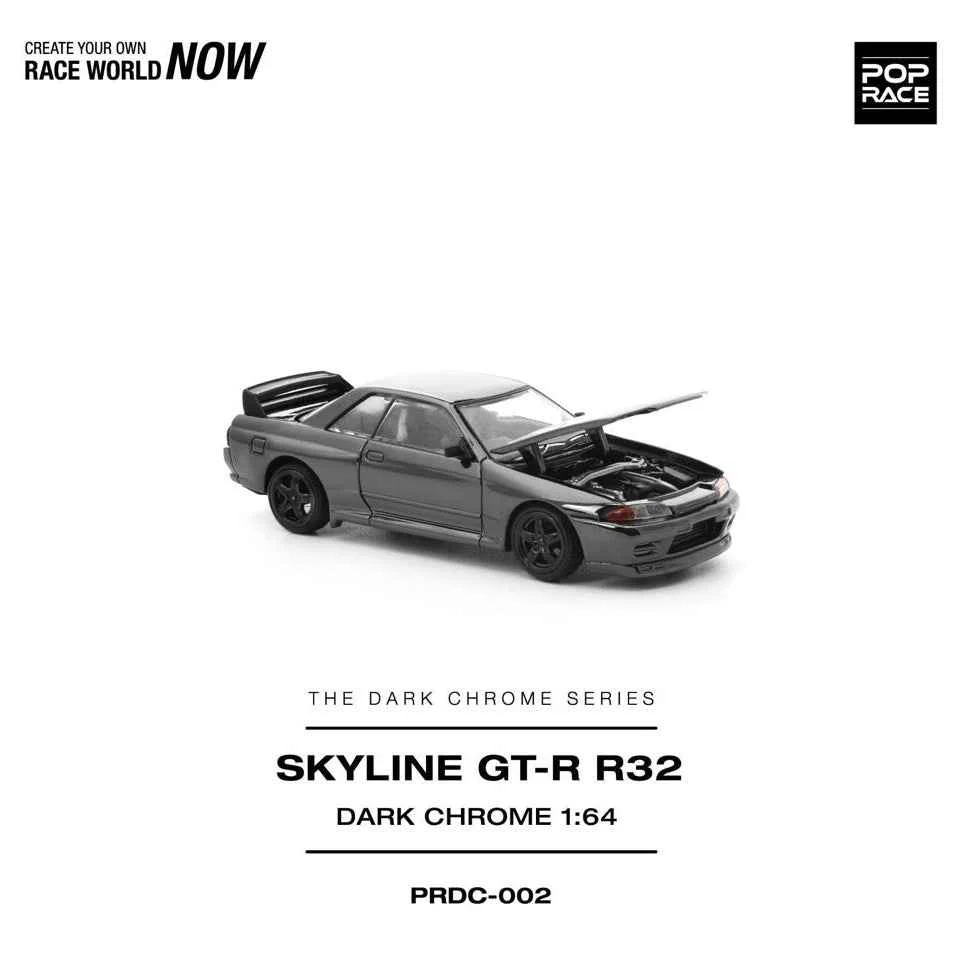 Pop Race DC002 1/64 R32 GT-R Dark Chrome - Image 4