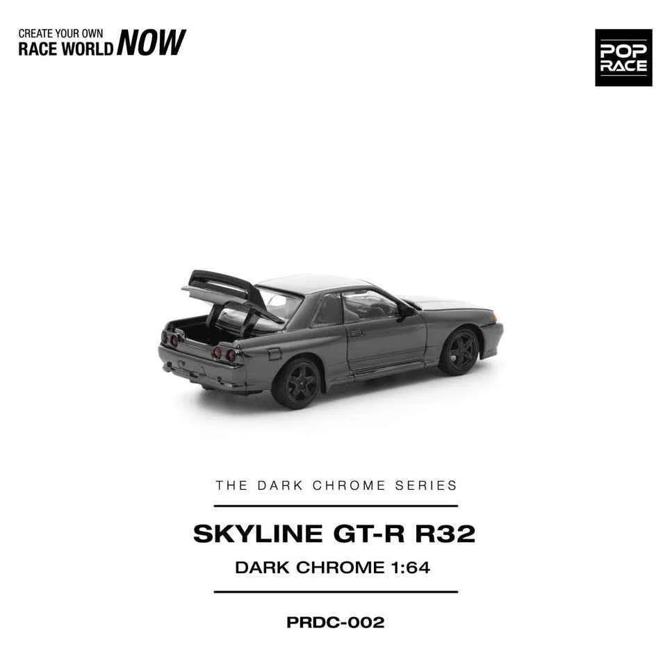 Pop Race DC002 1/64 R32 GT-R Dark Chrome - Image 6