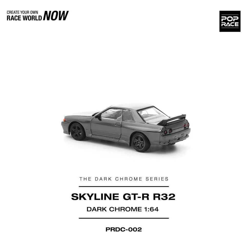 Pop Race DC002 1/64 R32 GT-R Dark Chrome - Image 7