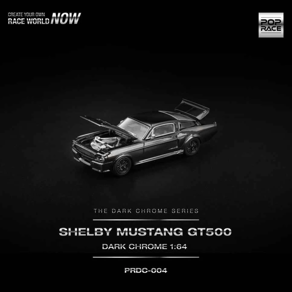 Pop Race DC004 1/64 Shelby Mustang GT500 Dark Chrome - Image 10