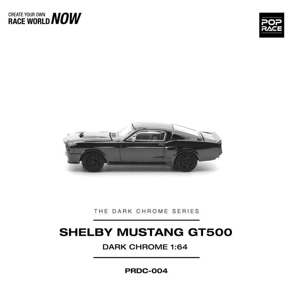 Pop Race DC004 1/64 Shelby Mustang GT500 Dark Chrome - Image 8