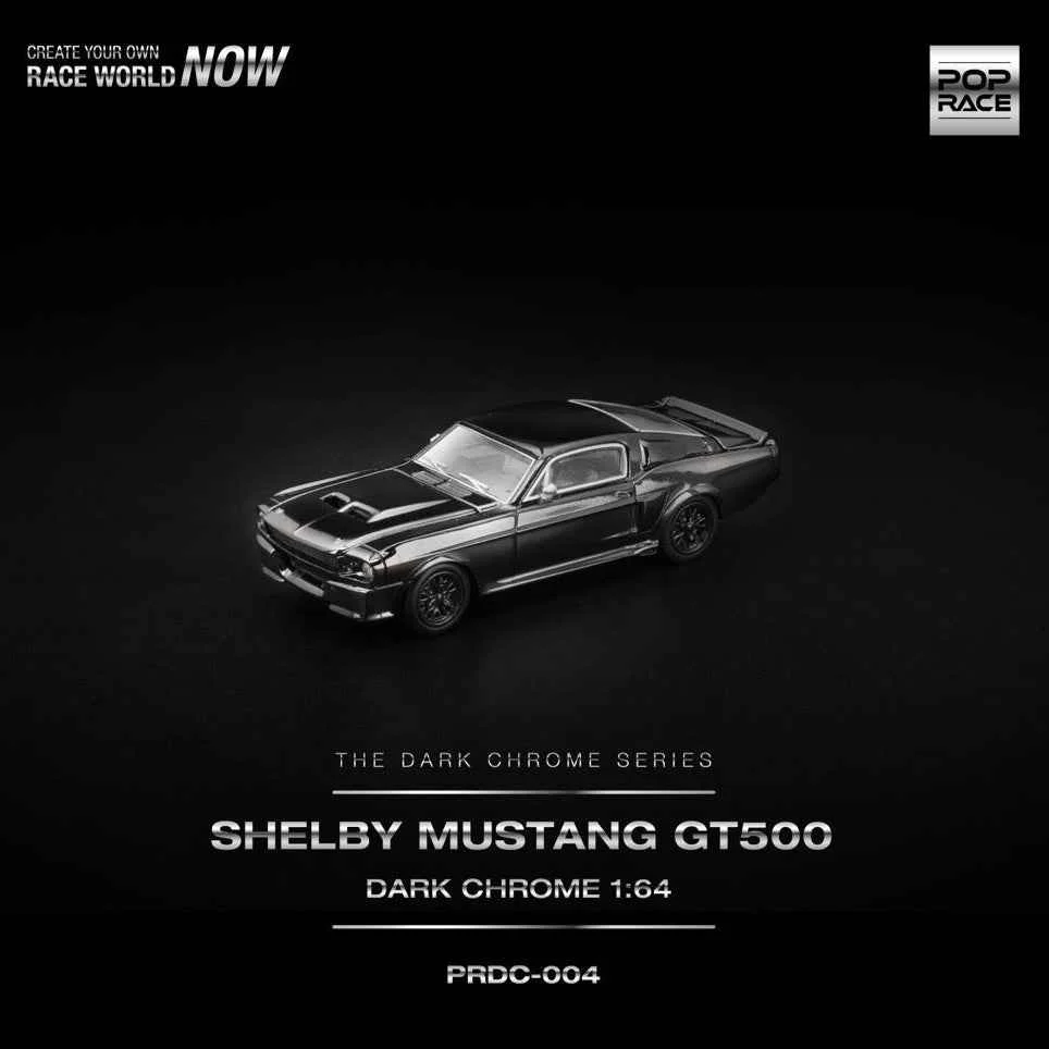 Pop Race DC004 1/64 Shelby Mustang GT500 Dark Chrome - Image 9