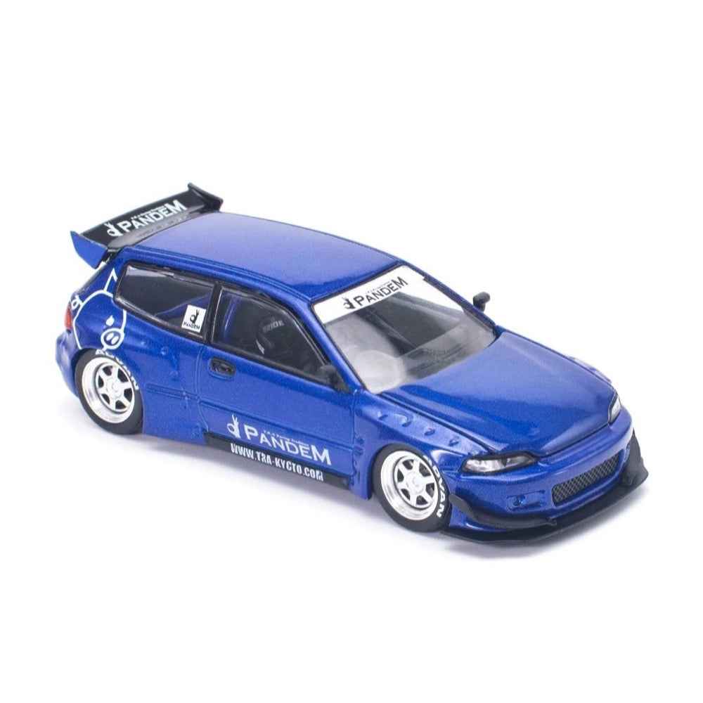 Pop Race PR64-0127 1/64 Honda Civic EG6 Pandem V1.5 Metallic Blue - Image 2