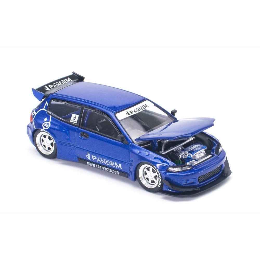 Pop Race PR64-0127 1/64 Honda Civic EG6 Pandem V1.5 Metallic Blue - Image 3