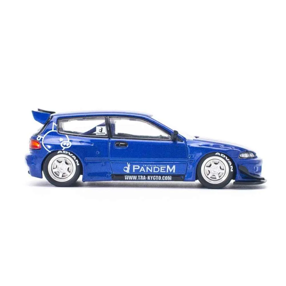 Pop Race PR64-0127 1/64 Honda Civic EG6 Pandem V1.5 Metallic Blue - Image 4