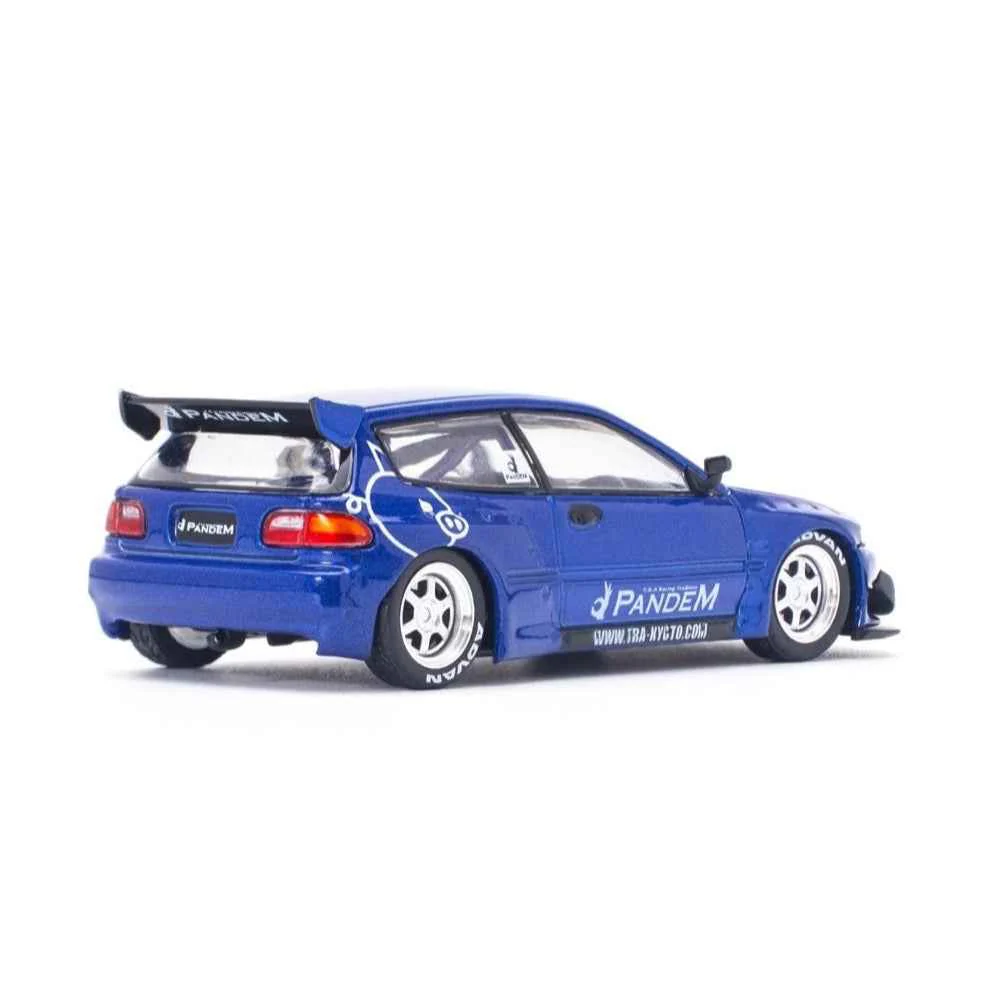 Pop Race PR64-0127 1/64 Honda Civic EG6 Pandem V1.5 Metallic Blue - Image 5
