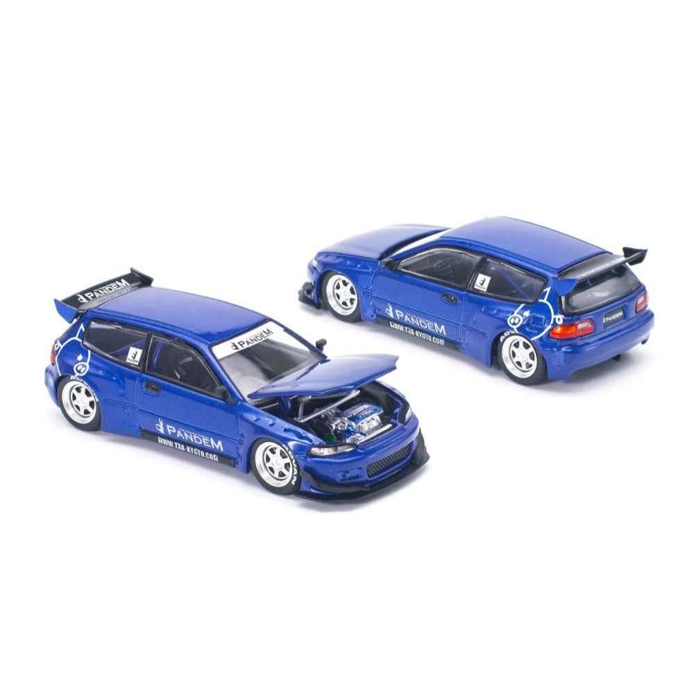 Pop Race PR64-0127 1/64 Honda Civic EG6 Pandem V1.5 Metallic Blue - Image 6