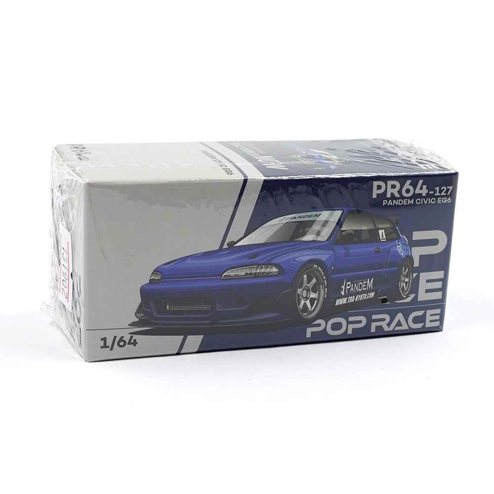 Pop Race PR64-0127 1/64 Honda Civic EG6 Pandem V1.5 Metallic Blue - Image 7
