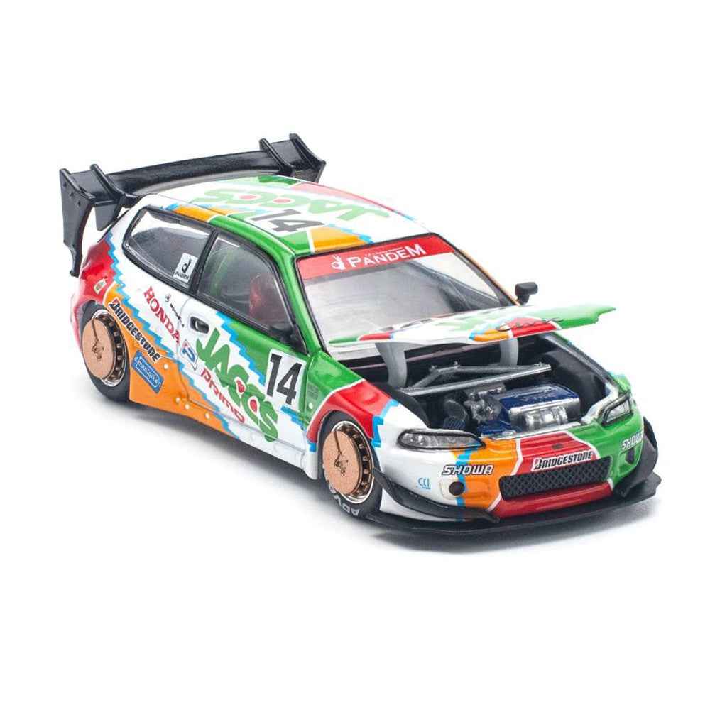 Pop Race PR64-0128 1/64 Pandem Civic EG6 V1.5 Jaccs - Image 3