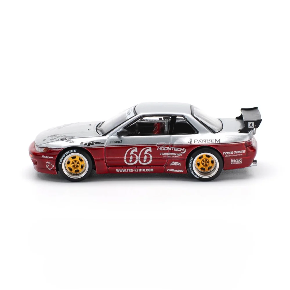 Pop Race PR64-0258 1/64 Pandem Silvia S13 Moontech Red - Image 7