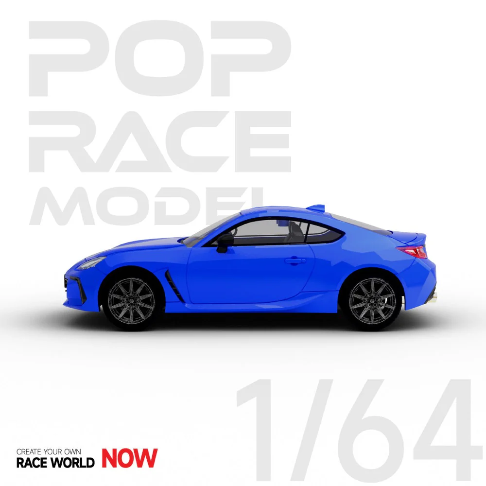 Pop Race PR64-SBRZ-BL01 1/64 Subaru BRZ 2022 WR Blue - Image 3
