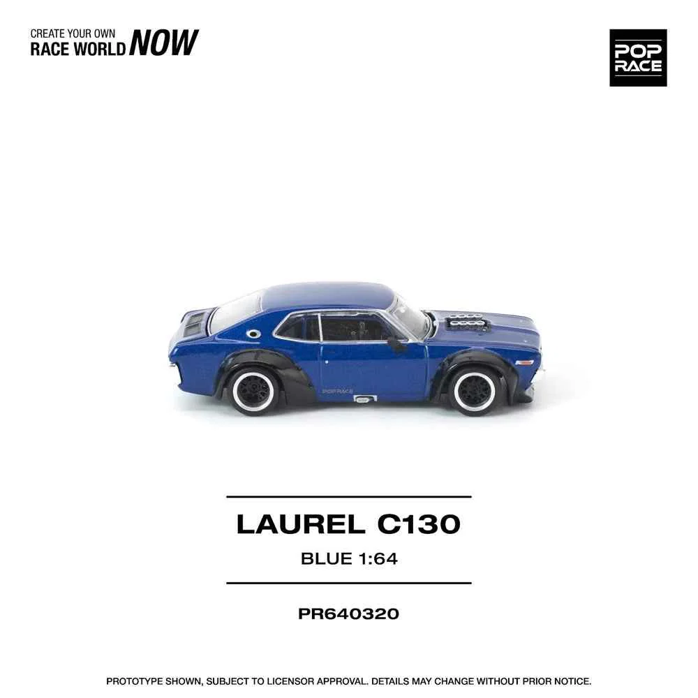 Pop Race PR640320 1/64 Laurel C130 Blue - Image 6