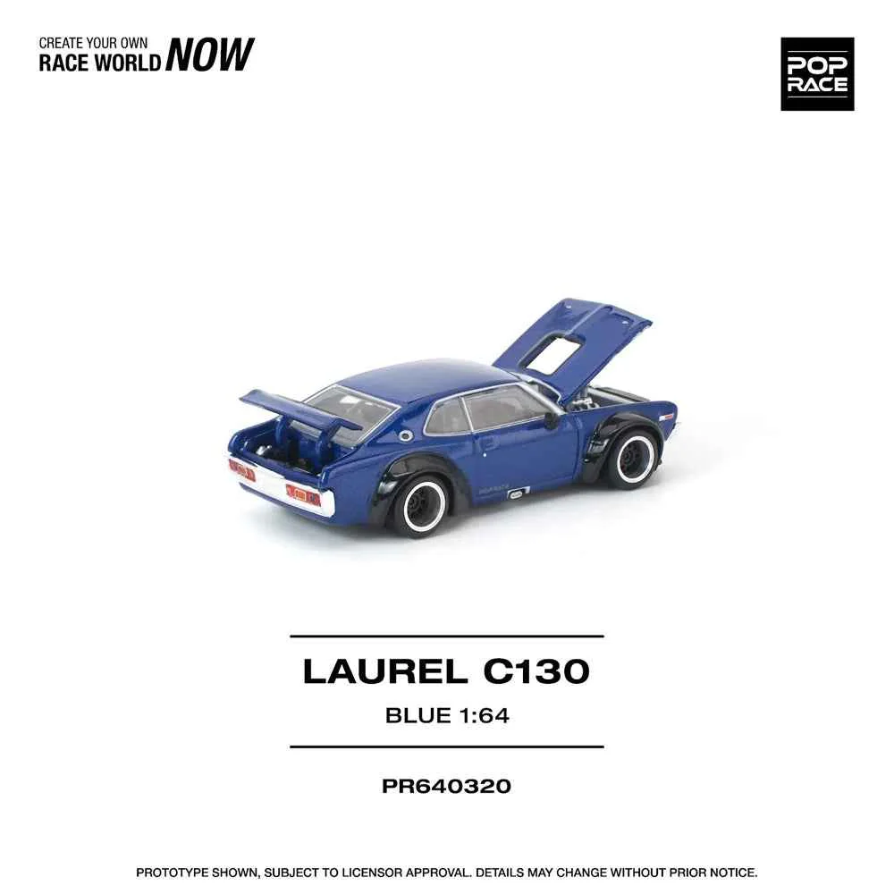Pop Race PR640320 1/64 Laurel C130 Blue - Image 7