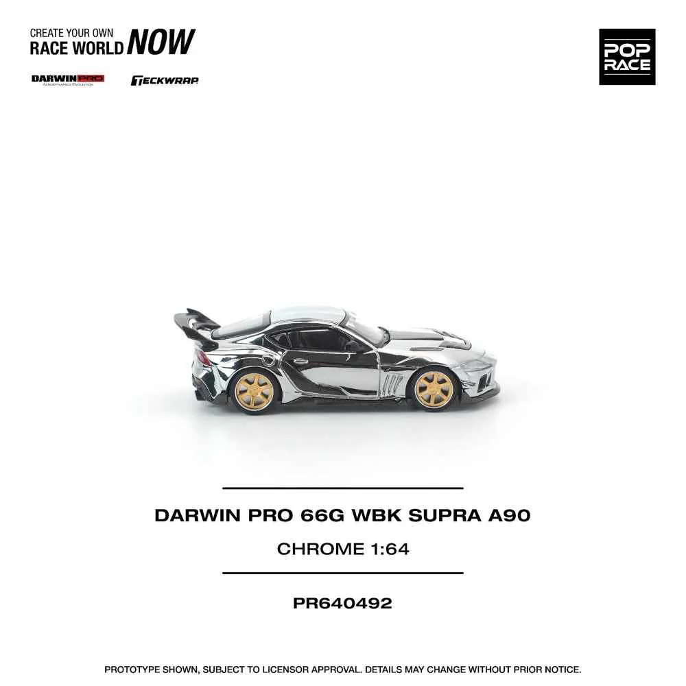 Pop Race PR640492 1/64 Darwin Pro 66G Wbk Supra A90 Silver Chrome - Image 6
