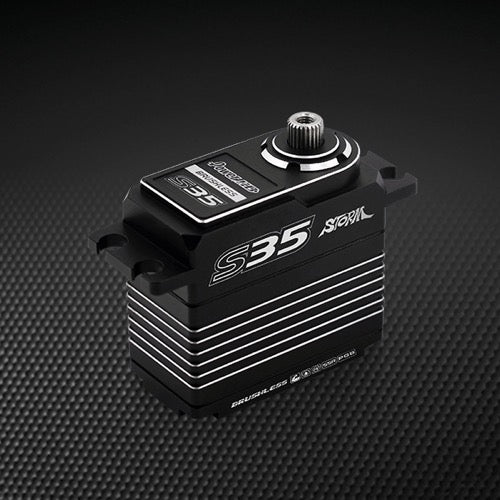 Power HD S35-S Standard Brushless Motor Titanium and Steel Gear Digital Servo Silver