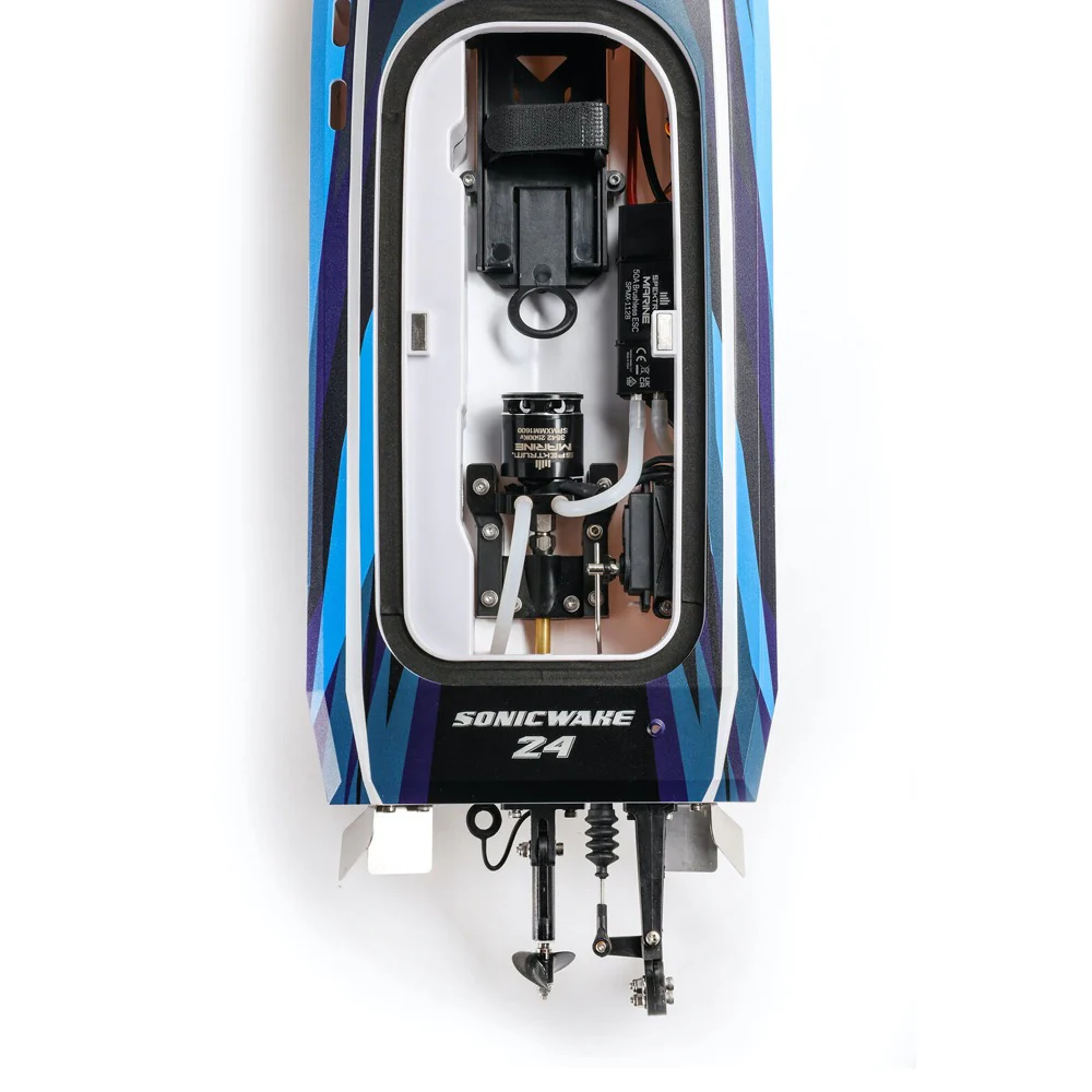 Pro Boat PRB-1992T2 Sonicwake 24inch Self-Righting Brushless Deep-V Boat RTR Blue - Image 14