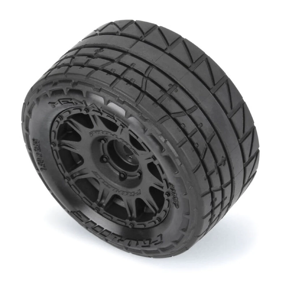 Proline 1028710 Menace F/R Tyre Mounted on 12mm Black Raid Wheels Granite Grom - Image 2